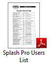 Users of SplashPro